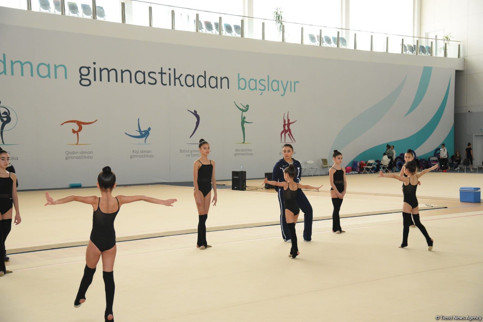 В Национальной гимнастической арене проходят учебно-тренировочные сборы спортсменок из Нахчывана и Зиря (ФОТО)