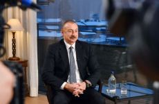 Президент Ильхам Алиев в Давосе дал интервью китайскому телеканалу CGTN (ФОТО/ВИДЕО)