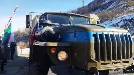 По Лачинской дороге беспрепятственно проехала колонна автомашин РМК (ФОТО)