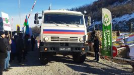 По Лачинской дороге беспрепятственно проехала колонна автомашин РМК (ФОТО)