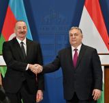 Президент Азербайджана Ильхам Алиев и премьер-министр Венгрии Виктор Орбан выступили с заявлениями для прессы (ФОТО/ВИДЕО)