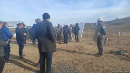 Зарубежные путешественники посетили город Физули, ознакомились с работами по разминированию (ФОТО)