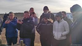 Зарубежные путешественники посетили город Физули, ознакомились с работами по разминированию (ФОТО)