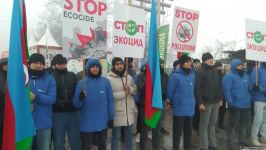 Акция азербайджанских экоактивистов на Лачинской дороге продолжается (ФОТО)