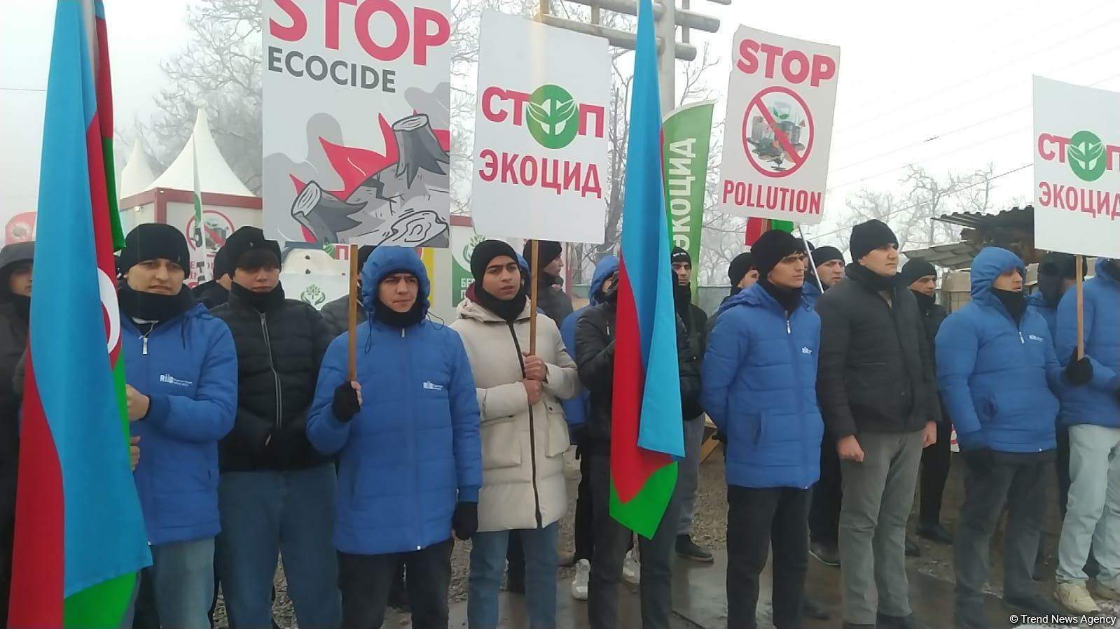 Акция азербайджанских экоактивистов на Лачинской дороге продолжается (ФОТО)