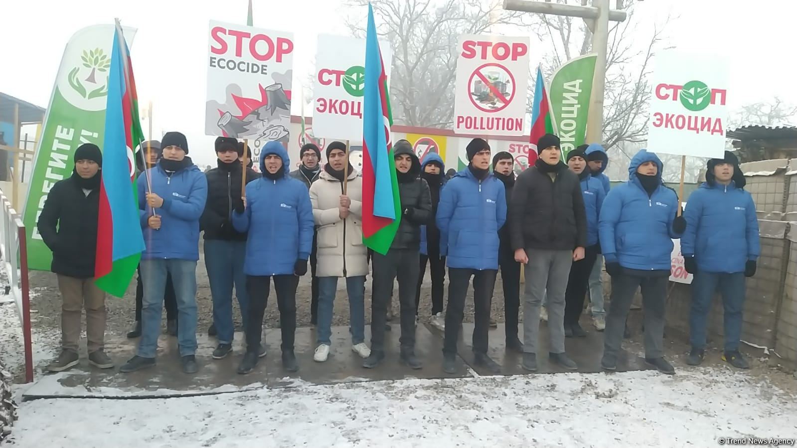 Акция азербайджанских экоактивистов на Лачинской дороге продолжается (ФОТО)