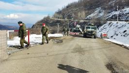 По Лачинской дороге беспрепятственно проехали 3 транспортных средства РМК (ФОТО)