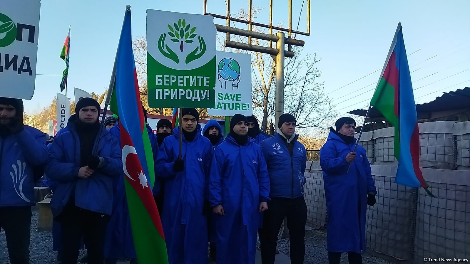 Акция азербайджанских экоактивистов на Лачинской дороге продолжается (ФОТО)