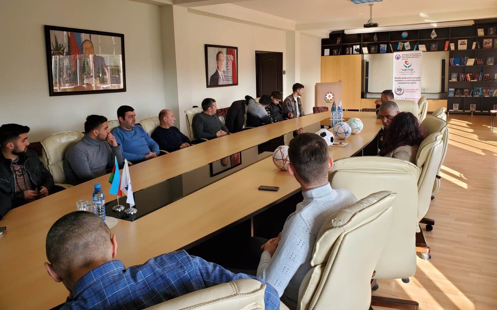 В Загаталы и Гахе прошла встреча с ветеранами Карабахской войны с целью создания футбольных клубов (ФОТО)