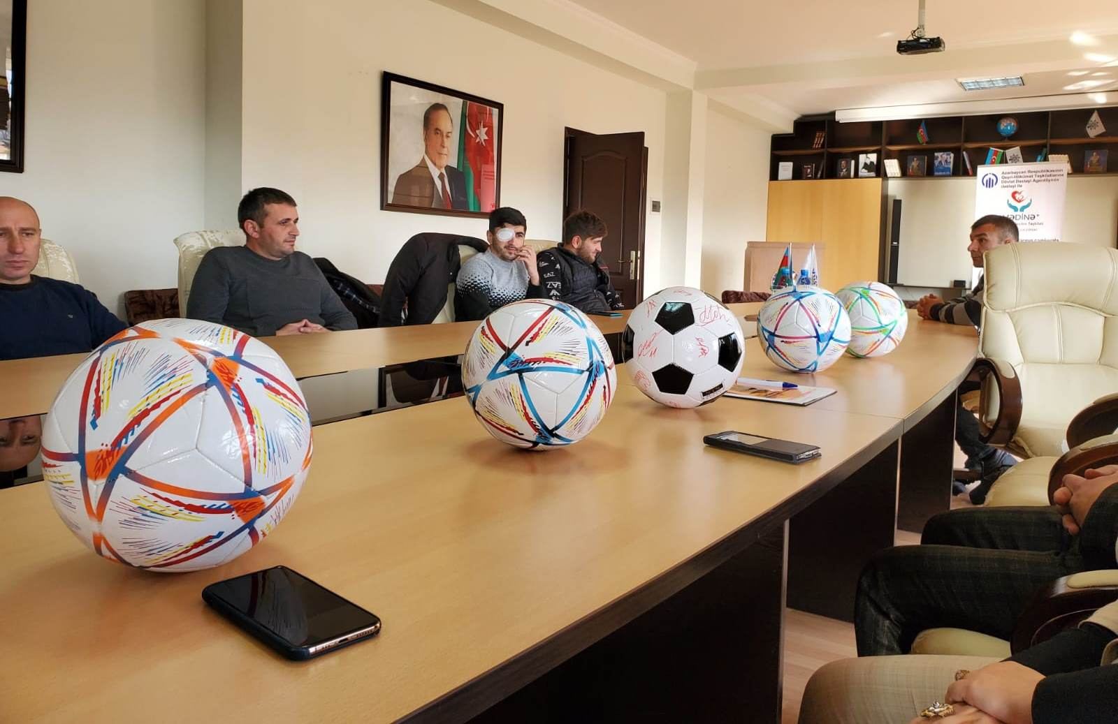 В Загаталы и Гахе прошла встреча с ветеранами Карабахской войны с целью создания футбольных клубов (ФОТО)