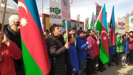 Мирная акция азербайджанских экоактивистов на Лачинской дороге продолжается (ФОТО)