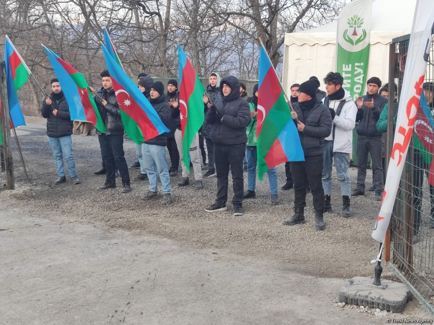 Протесты на дороге Лачин-Ханкенди продолжаются 83-й день (ФОТО)