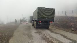 По Лачинской дороге проехала большая автоколонна РМК (ФОТО)