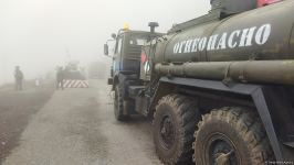 По Лачинской дороге проехала большая автоколонна РМК (ФОТО)