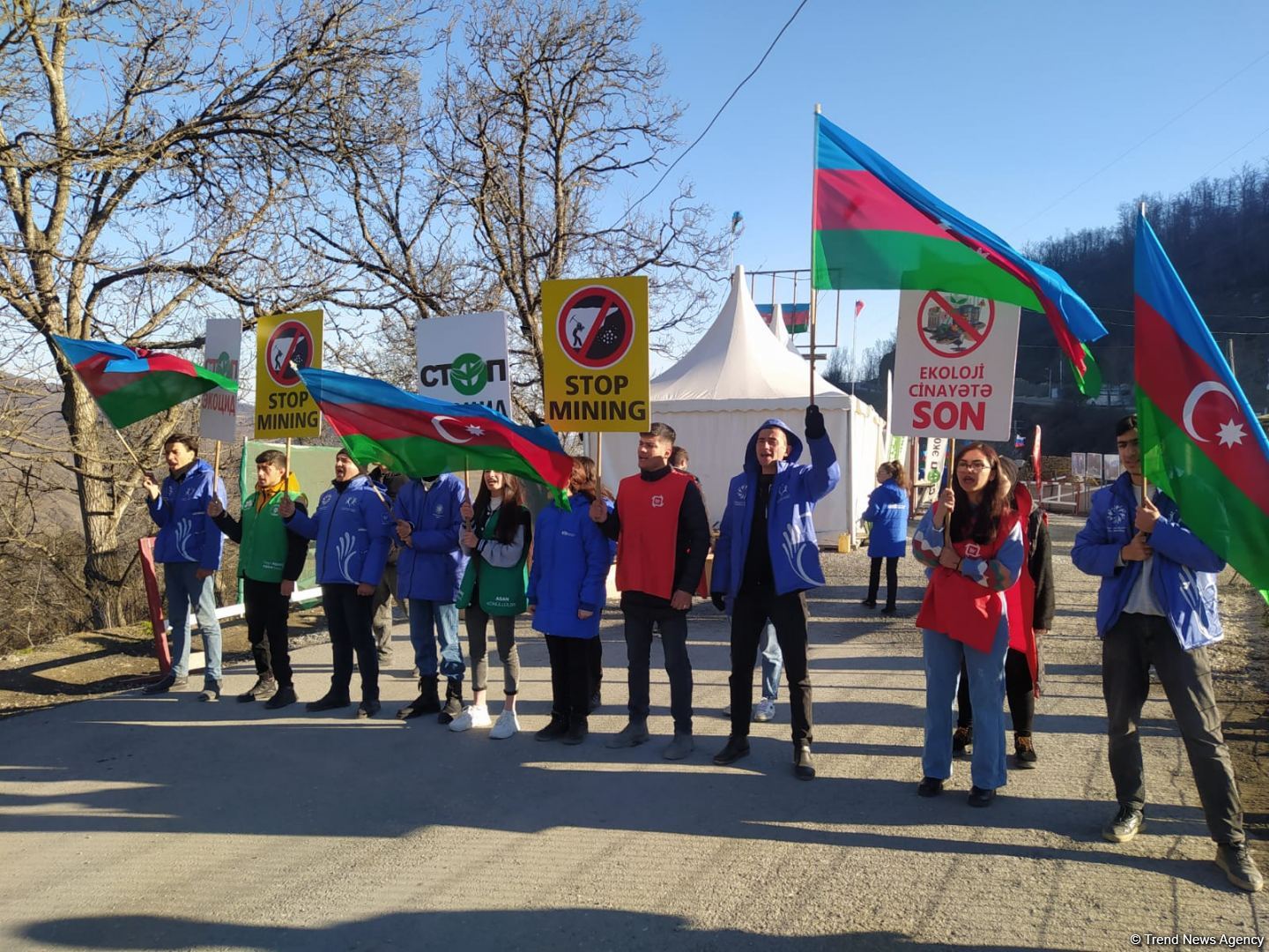 Акция протеста на дороге Лачин-Ханкенди длится 108-й день (ФОТО)