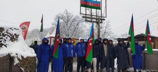 Акция протеста на дороге Лачин-Ханкенди продолжается 111-й день (ФОТО)