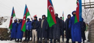 Акция протеста на дороге Лачин-Ханкенди продолжается 111-й день (ФОТО)