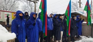 Акция протеста на дороге Лачин-Ханкенди продолжается 111-й день (ФОТО)