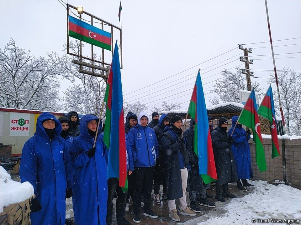 Акция протеста на дороге Лачин-Ханкенди продолжается 111-й день (ФОТО)