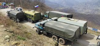 По Лачинской дороге беспрепятственно проехали автомобили РМК с армянскими жителями Карабаха (ФОТО)