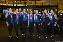 Азербайджанские гимнастки вернулись из Франции с медалями (ФОТО)