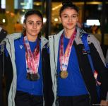 Азербайджанские гимнастки вернулись из Франции с медалями (ФОТО)