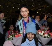 Азербайджанские гимнастки вернулись из Франции с медалями (ФОТО)