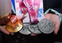 Азербайджанские гимнастки вернулись из Франции с медалями (ФОТО)