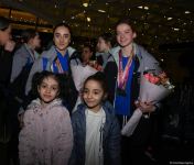 Азербайджанские гимнастки вернулись из Франции с медалями (ФОТО)