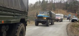 По Лачинской дороге беспрепятственно проехали 9 автомобилей РМК (ФОТО)