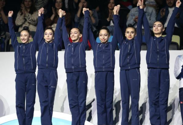 Юниорская команда Азербайджана завоевала "серебро" Международного турнира AGF Trophy в Баку в программе с 5 скакалками