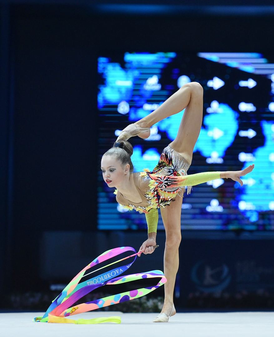 В Баку стартовал второй день соревнований Международного турнира по художественной гимнастике AGF Trophy (ФОТО)