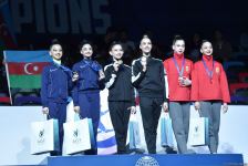 Церемония награждения победителей Международного турнира AGF Trophy в Баку: Азербайджан занял второе место в командном зачете среди юниорок (ФОТО)