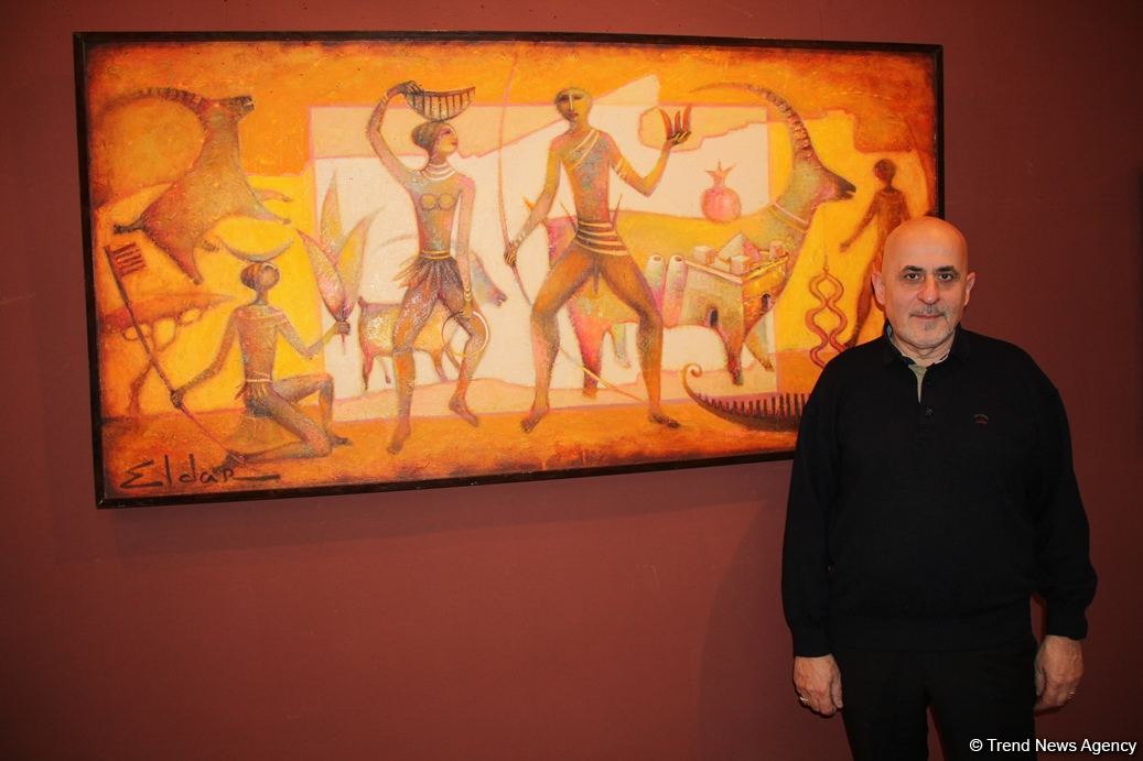 Представлены наскальные рисунки Гобустана в искусстве – живопись, скульптура, ковры, современные мотивы (ФОТО)