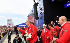 Участники фестиваля «ТЕХНОФЕСТ»  тепло приветствовали Президента Ильхама Алиева и Первую леди Мехрибан Алиеву (ФОТО)