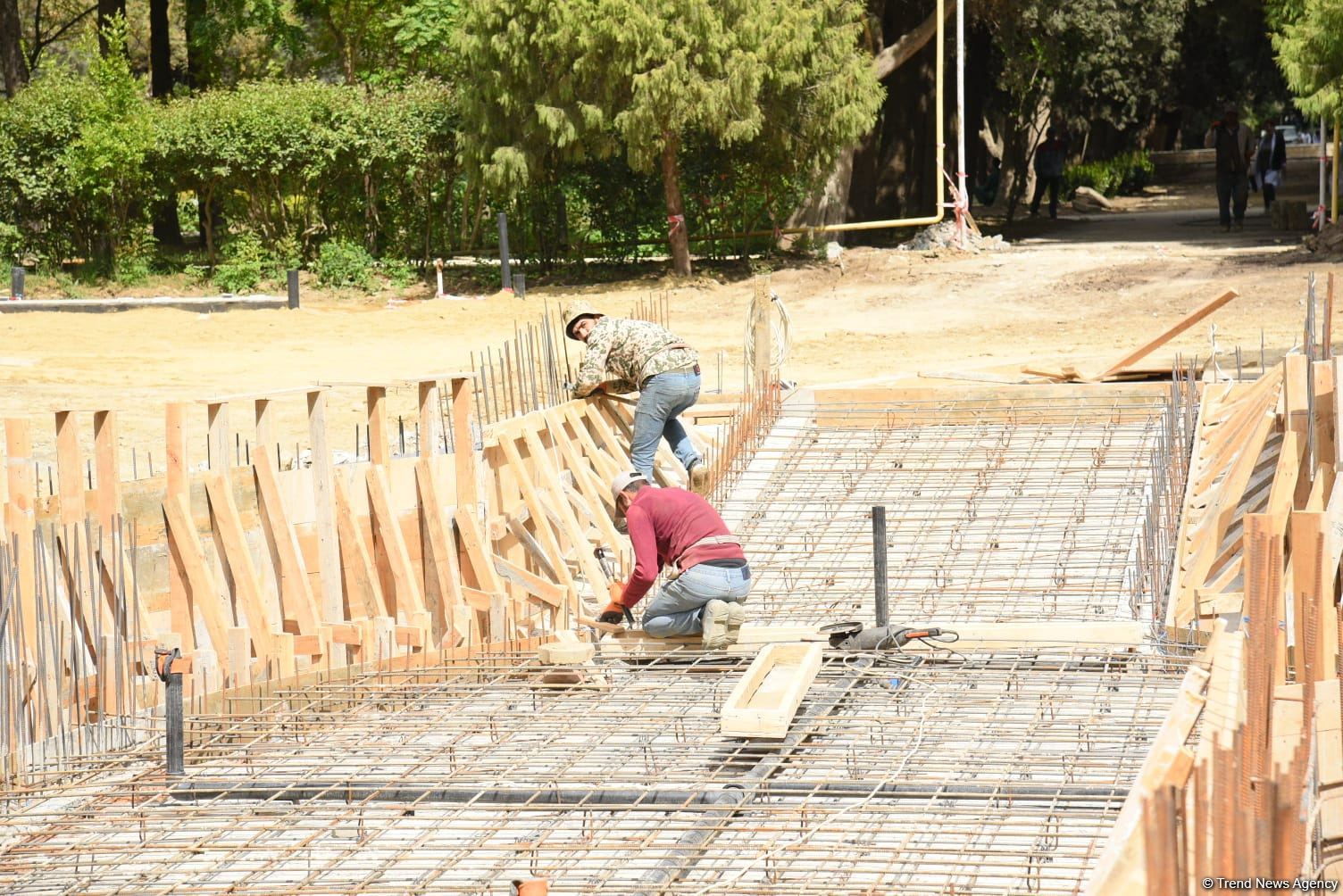 Незаконно построенные на территории Центрального ботанического сада в Баку рестораны и авторемонтные мастерские снесены (ФОТО)
