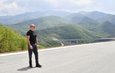 Президент Ильхам Алиев и Первая леди Мехрибан Алиева ознакомились с работами, проделанными на магистральной автодороге Ахмедбейли-Физули-Шуша (ФОТО)