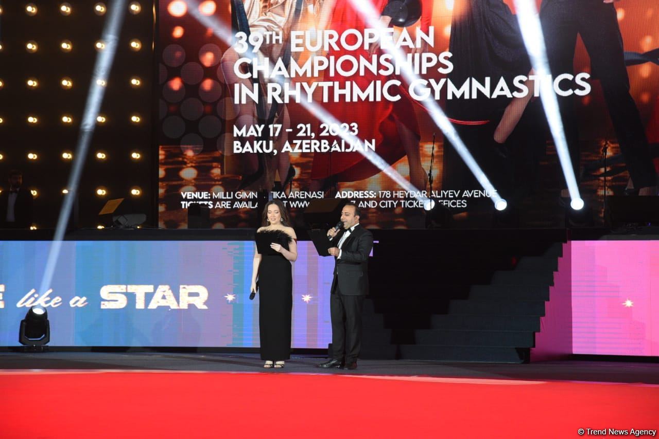 Феерическое шоу на церемонии открытия 39-го чемпионата Европы по художественной гимнастике в Баку (ФОТОРЕПОРТАЖ)