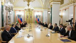 В Москве состоялась встреча Президента Ильхама Алиева и Президента Владимира Путина (ФОТО/ВИДЕО)