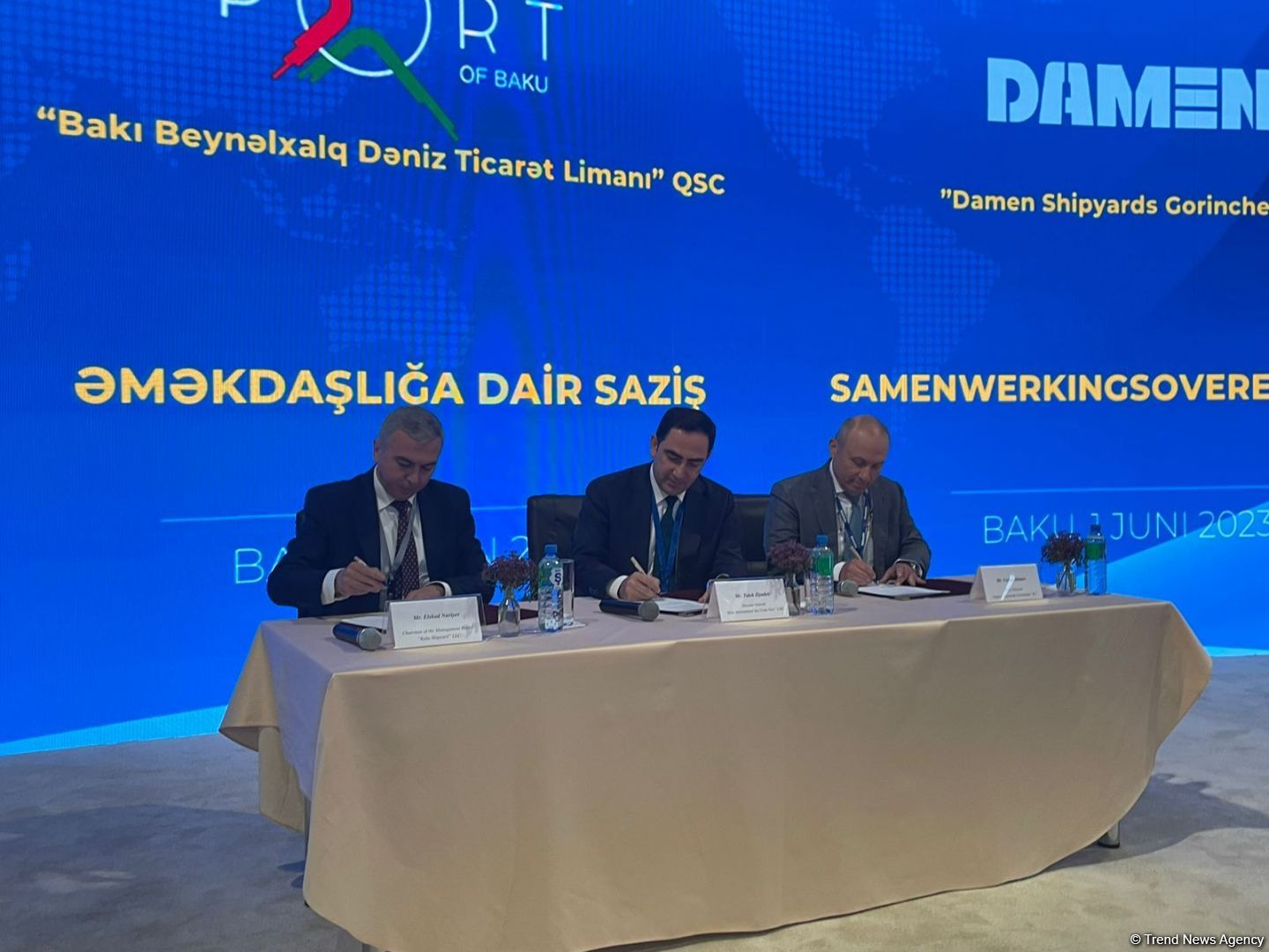 Азербайджан и Голландия подписали меморандум о строительстве кораблей (ФОТО)