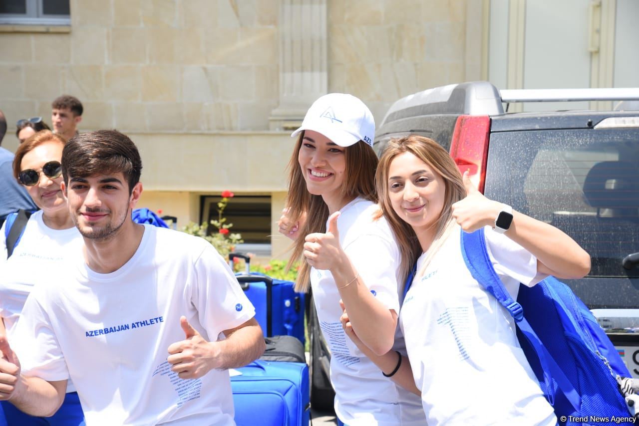 Азербайджанская команда отправилась в Краков для участия в III Европейских играх (ФОТО/ВИДЕО)