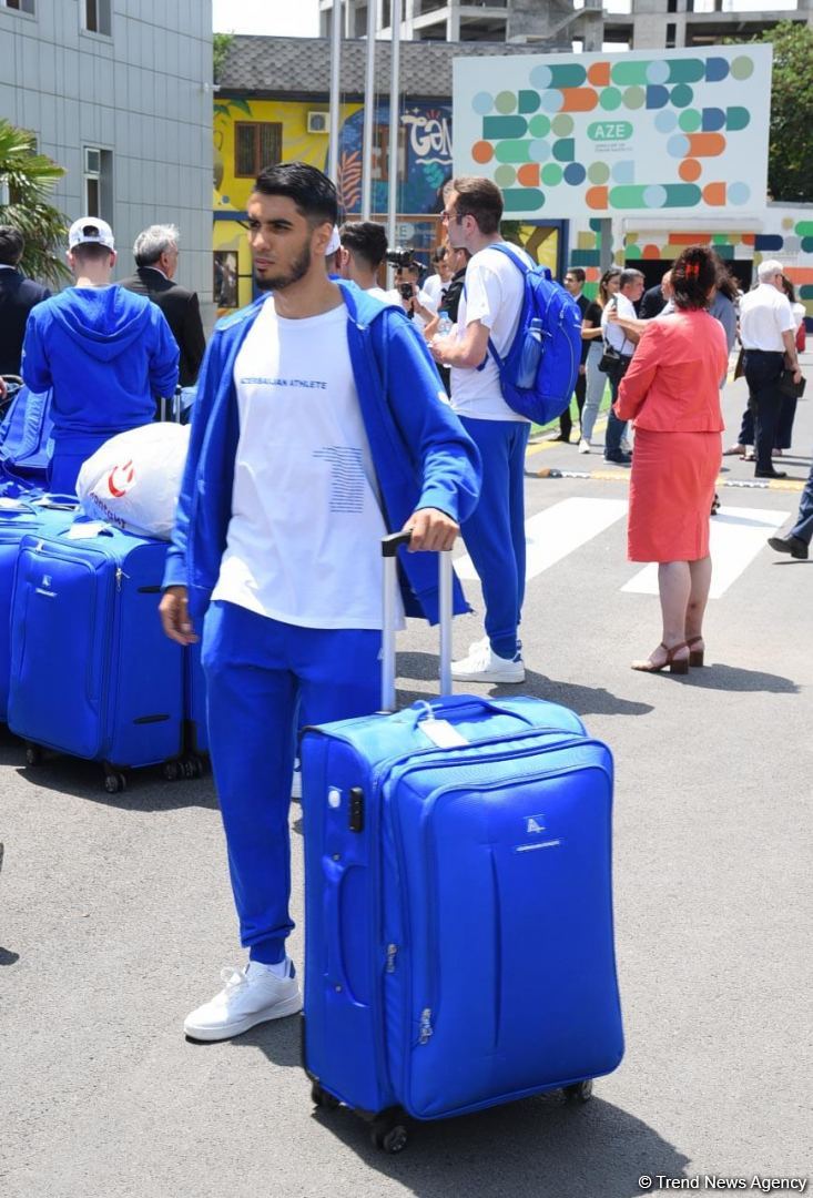 Азербайджанская команда отправилась в Краков для участия в III Европейских играх (ФОТО/ВИДЕО)