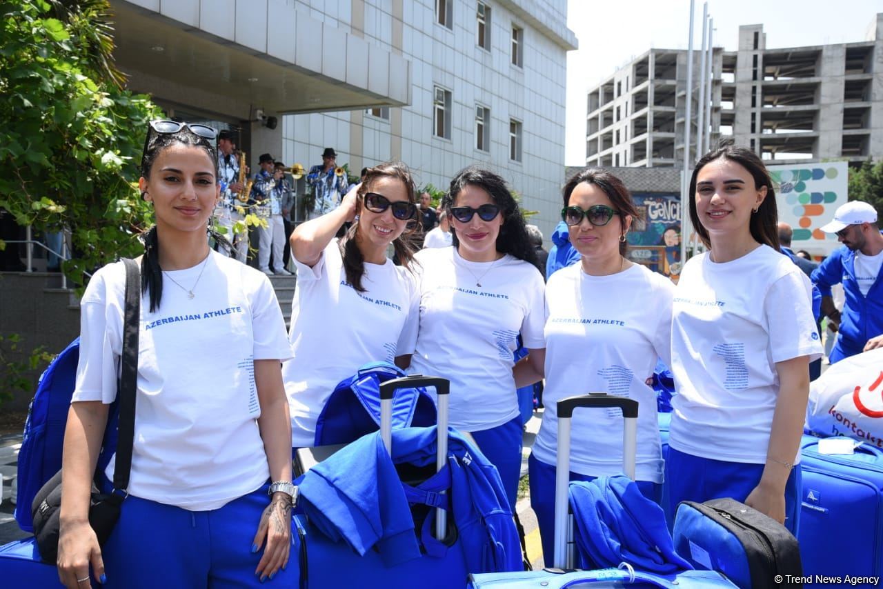 Азербайджанская команда отправилась в Краков для участия в III Европейских играх (ФОТО/ВИДЕО)