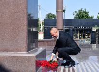 Президент Ильхам Алиев совершил поездку в Шамкирский район (ФОТО/ВИДЕО)