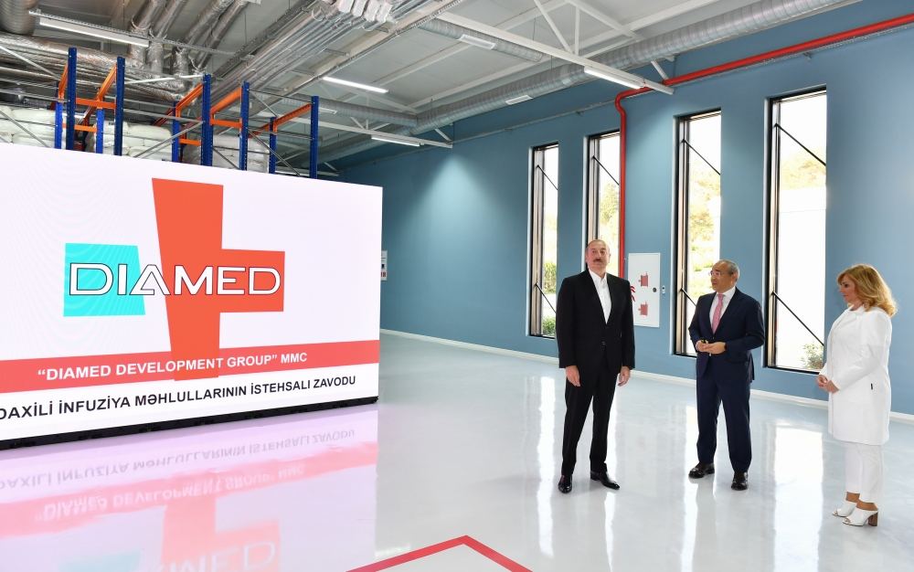 Президент Ильхам Алиев принял участие в открытии фармацевтического завода Diamed в Баку (ФОТО/ВИДЕО)