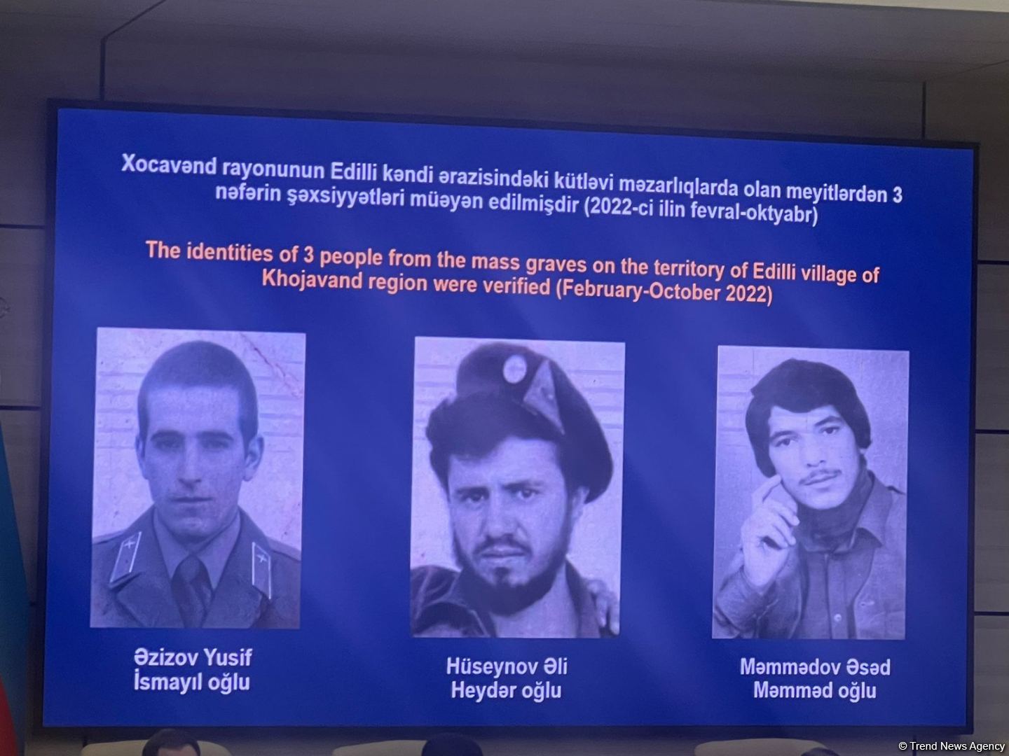 В Азербайджане установлены личности 15 человек, останки которых найдены в массовых захоронениях (ФОТО)