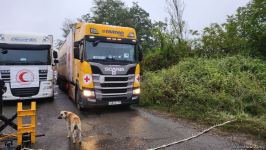 Дорога Агдам-Ханкенди открыта: Грузовик из России отправился в Карабах (ФОТО/ВИДЕО)