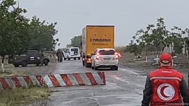 Дорога Агдам-Ханкенди открыта: Грузовик из России отправился в Карабах (ФОТО/ВИДЕО)