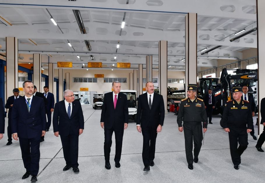 Президент Ильхам Алиев и Президент Реджеп Тайип Эрдоган приняли участие в открытии Нахчыванского восстановительно-промышленного военного комплекса (ФОТО)