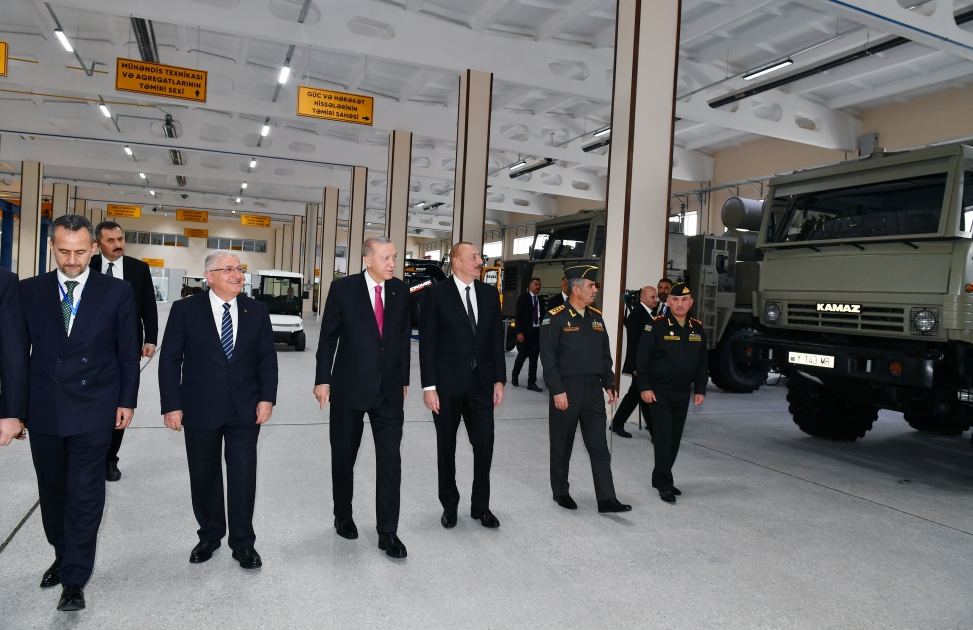 Президент Ильхам Алиев и Президент Реджеп Тайип Эрдоган приняли участие в открытии Нахчыванского восстановительно-промышленного военного комплекса (ФОТО)